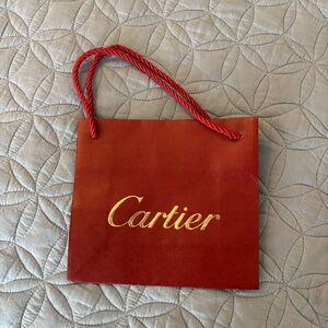 Cartier Red and Gold Gift Bag